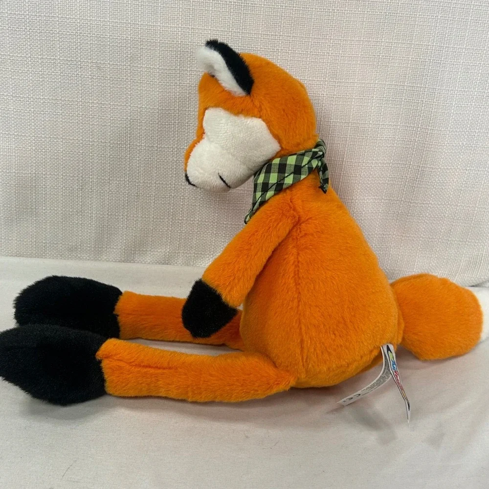 Mary Meyer Putty Fox Plush Stuffed Animal Orange Black White Bandana 13 inch
